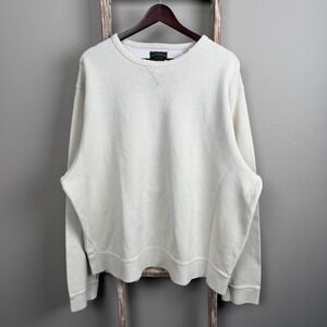 C.C. Filson‎ Co Beige Cream Single V Pullover Sweatshirt size 2XL, cotton/wool